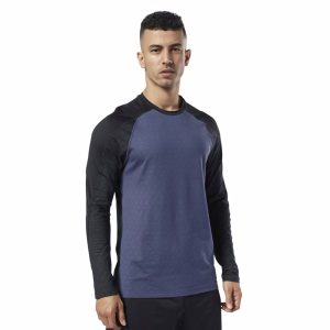 Reebok One Series Training SmartVent Top Sweatshirt Herren - Navy - DE 736-OCQ